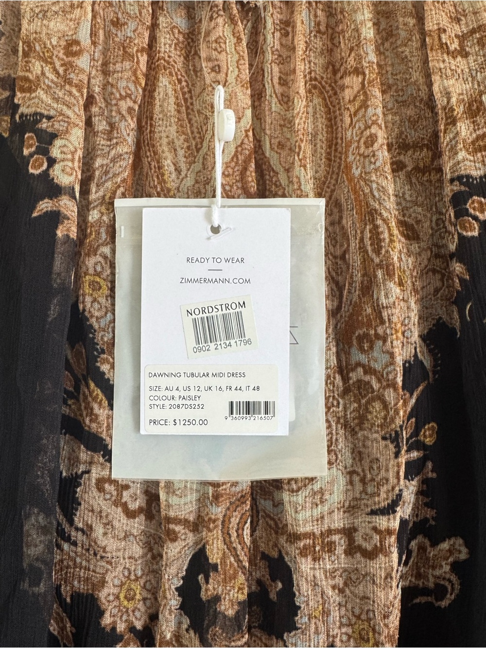 Zimmermann Paisley Long-Sleeve Midi Dress - Picture 9 of 11